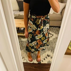 Midi Floral Skirt